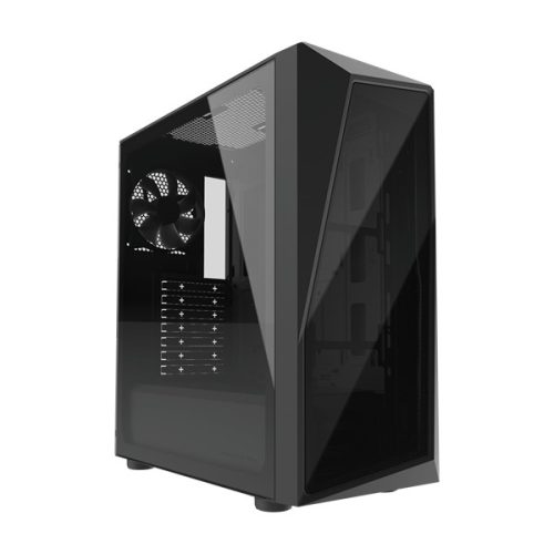 COOLER MASTER Ház, Mid Tower ATX CMP 520L, 1db Ventilátorral, Tápegység nélkül, Edzett üveg, fekete