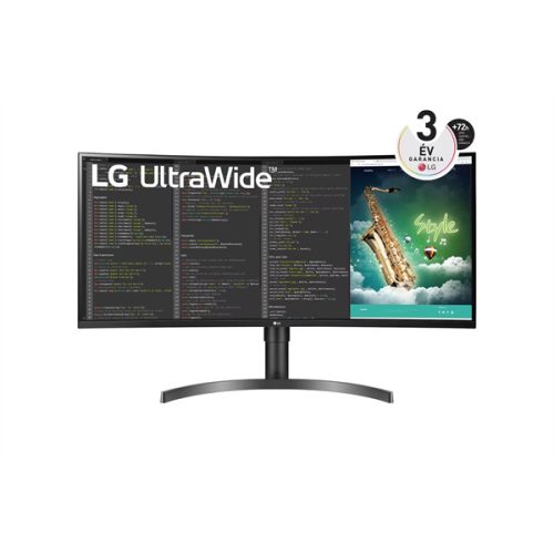 LG ívelt VA monitor 35" 35WN75CP, 3440x1440, 21:9, 300cd/m2, 5ms, 2xHDMI/DisplayPort/USB-C/2xUSB, hangszóró