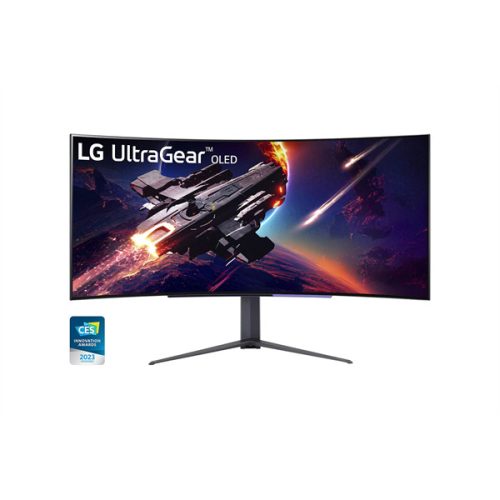 LG Ívelt Gaming 240Hz OLED monitor 44.5" 45GR95QE, 3440x1440, 21:9, 200cd/m2, 0.03ms, 2xHDMI/DisplayPort/3xUSB