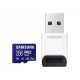 SAMSUNG Memóriakártya, PRO Plus + Reader microSDXC 256GB, CLASS 10, UHS-I, U3, V30, A2, R180/W130