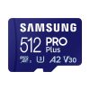 SAMSUNG Memóriakártya, PRO Plus + Reader microSDXC 512GB, CLASS 10, UHS-I, U3, V30, A2, R180/W130