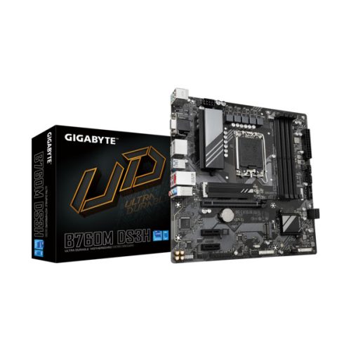 GIGABYTE Alaplap S1700 B760M DS3H INTEL B760, mATX