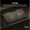 CORSAIR Vezeték Nélküli Billentyűzet Gaming, K70 MAX RGB, Mechanikus, MGX switch, fekete