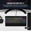 CORSAIR Vezetékes Billentyűzet Gaming, K55 RGB PRO XT, 6 programozható billentyű, Cseppálló, Csuklótámasz, US, fekete