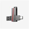 HIKSEMI Pendrive 128GB E307C U3 "Dual Slim" USB 3.2/Type-C, Szürke (HIKVISION)