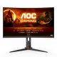 AOC Ívelt Gaming 165Hz VA monitor 27" CQ27G2S/BK, 2560x1440, 16:9, 250cd/m2, 1ms, 2xHDMI/DisplayPort