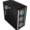 COOLER MASTER Ház ATX MasterBox 600, 4db ARGB Ventilátor, Tápegység nélkül, Üvegfalú, fekete