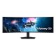 SAMSUNG Ívelt Gaming 240Hz VA monitor 49" G9 G95C, 5120x1440 DQHD 2K, 32:9, 450cd/m2, 1ms, HDMI,DP/USB