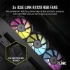 CORSAIR Ház iCUE LINK 6500X RGB, 3x iCUE LINK RX120 RGB Ventilátor, Tápegység nélkül, Edzett Üveg, fekete