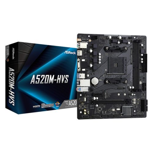 ASROCK Alaplap AM4 A520M-HVS AMD A520, mATX