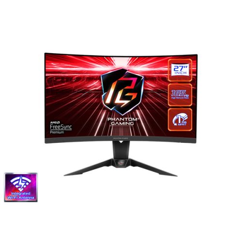 ASROCK PG27Q15R2A Gaming Monitor 27" VA, 2560x1440, HDMI/Displayport, 165Hz, HDR, Hajlított