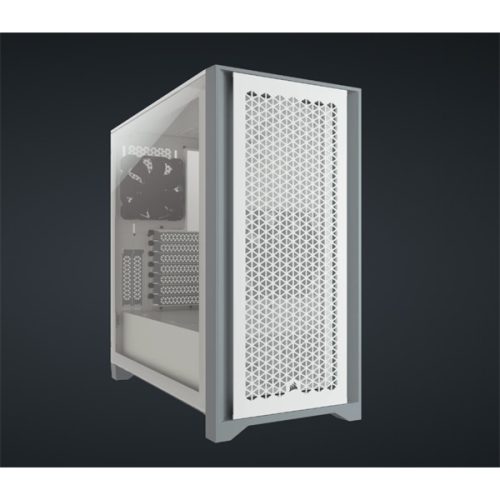 CORSAIR Ház 4000D AIRFLOW, Tápegység nélkül, Edzett Üveg, fehér