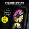 CORSAIR Ház 2000D RGB AIRFLOW Mini-ITX, 3xAF120 RGB SLIM Ventillátorral, SFX Tápegység nélkül, Edzett Üveg, fekete