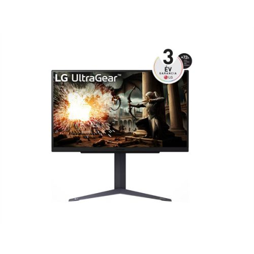 LG Gaming 180Hz IPS monitor 27" 27GS75Q-B, 2560x1440, 16:9, 300cd/m2, 1ms, 2xHDMI/DisplayPort, áll. mag, pivot, HDR10