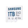 SAMSUNG Memóriakártya, EVO Plus microSDXC kártya, 1TB, UHS-1, U3, V30, A2, + SD Adapter, R160/W