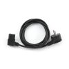 Gembird PC-186A-VDE Power cord (right angled C13) VDE approved 1,8m Black