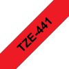 Brother TZe-441 laminált P-touch szalag (18mm) Black on Red - 8m