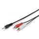 Assmann Audio adapter cable, stereo 3.5mm - 2x RCA 1,5m Black