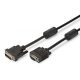 Assmann DVI adapter cable, DVI-I (Dual Link) (24+5) - HD15, 2x ferrit 2m Black