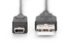 Assmann USB 2.0 connection cable, type  A - mini B (5pin) 3m Black