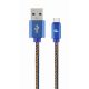 Gembird CC-USB2J-AMCM-1M-BL Premium jeans (denim) Type-C USB cable with metal connectors 1m Blue