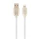 Gembird CC-USB2R-AMLM-1M-W Lightning Premium rubber 8-pin charging and data cable 1m White