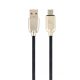 Gembird CC-USB2R-AMmBM-1M microUSB Premium rubber charging and data cable 1m Black