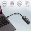 AXAGON HMA-CR3A USB3.2 multiport Hub 3-port + SD/microSD metal