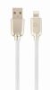 Gembird Premium rubber 8-pin charging and data cable 2m White