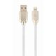 Gembird Premium rubber 8-pin charging and data cable 2m White