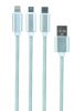 Gembird CC-USB2-AM31-1M-S USB 3-in-1 Charging cable 1m Silver