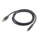 Gembird CCP-USB2-AMCM-6 USB2.0 AM to Type-C cable 1,8m Black