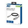 ACT AC7015 USB-C to HDMI 4K connection cable 1,8m Black