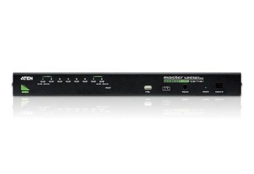 ATEN CS1708A 8-Port PS/2-USB VGA KVM Switch with Daisy-Chain Port and USB Peripheral Support