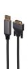 Gembird CC-DPM-DVIM-4K-6 DisplayPort to DVI-D (Dual Link) (24+1) Premium Series adapter cable 1,8m Black