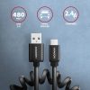 AXAGON BUMM-AM10TB Twister Micro USB > USB-A Cable 0,6m Black