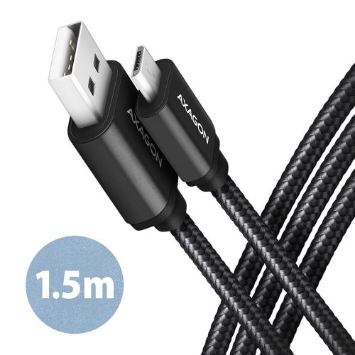 AXAGON BUMM-AM15AB HQ Micro USB > USB-A Cable 1,5m Black