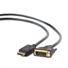 Gembird CC-DPM-DVIM-3M DisplayPort to DVI-D (Dual Link) (24+1) adapter cable 3m Black