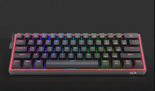 Redragon Fizz Pro black, wired&2.4G&BT mechanical Keyboard, RGB, blue switch Black HU