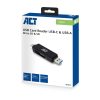 ACT USB-C/USB-A for SD/micro SD Card Reader Black