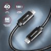 AXAGON BUCM432-CM10AB Speed USB-C <> USB-C 4 Gen 3x2 Cable 1m Black