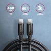 AXAGON BUCM-CM20AB HQ USB-C <> USB-C cable 2m Black