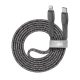 RivaCase PS6107 GR12 Type-C/Lightning nylon braided cable, 1,2m Grey