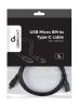 Gembird CCP-USB2-MBMCM-1M USB TYPE-C -> micro USB 2.0 BM cable 1m Black