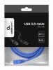 Gembird CCP-USB3-AMBM-6 High End USB 3.0 Cable USB A Male Plug to USB B Male Plug 1,8m Blue