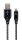 Gembird CC-USB2B-AMLM-1M-BW Premium cotton braided 8-pin cable charging and data cable 1m Black/White