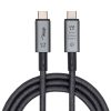 Akyga AK-USB-45 40Gb/s 240W USB4 type C cable 1m Grey