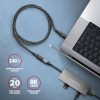 AXAGON BUCM32-CF05AB SPEED+ USB-C <> USB 20GBPS EXTENSION CABLE 0.5m Black