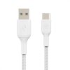 Belkin Braided USB-C to USB-A Cable 2m White