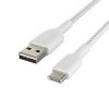 Belkin Braided USB-C to USB-A Cable 2m White